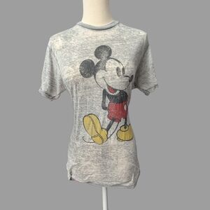 Disney Gray Mickey Mouse Short Sleeve Tee